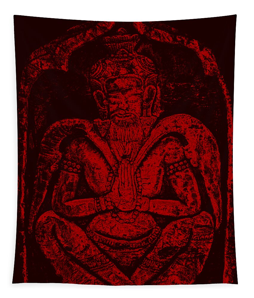 Angkor Tapestry featuring the photograph The Angkor Prayer by Worldwide Photography