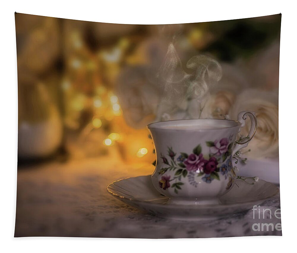Mindfulness Tapestry featuring the photograph The Art Of Drinking Tea by Mary Lou Chmura