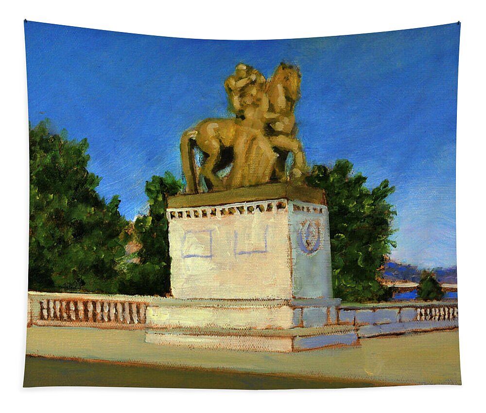 Monumental Sculpture Tapestry featuring the painting The Art of War SACRIFICE by David Zimmerman