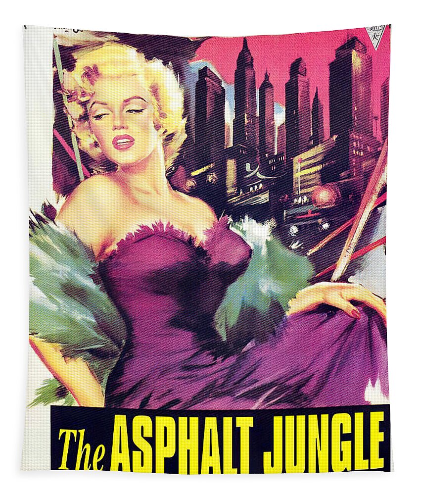 Angelo Tapestry featuring the mixed media ''The Asphalt Jungle'', 1950 - art by Angelo Cesselon by Movie World Posters