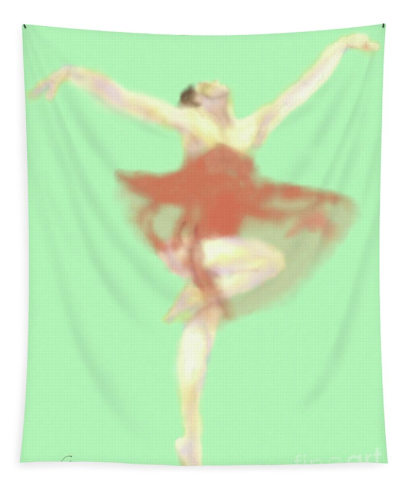 Ballerina Tapestry featuring the digital art The Ballet by Arlene Babad
