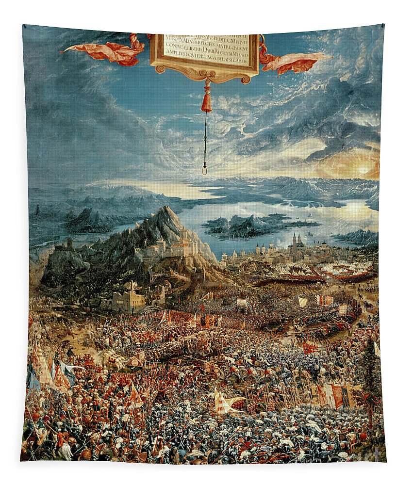The Tapestry featuring the painting The Battle of Issus by Albrecht Altdorfer