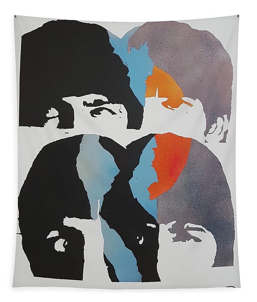 The Beatles Tapestry featuring the painting The Beatles by Paul Lovering