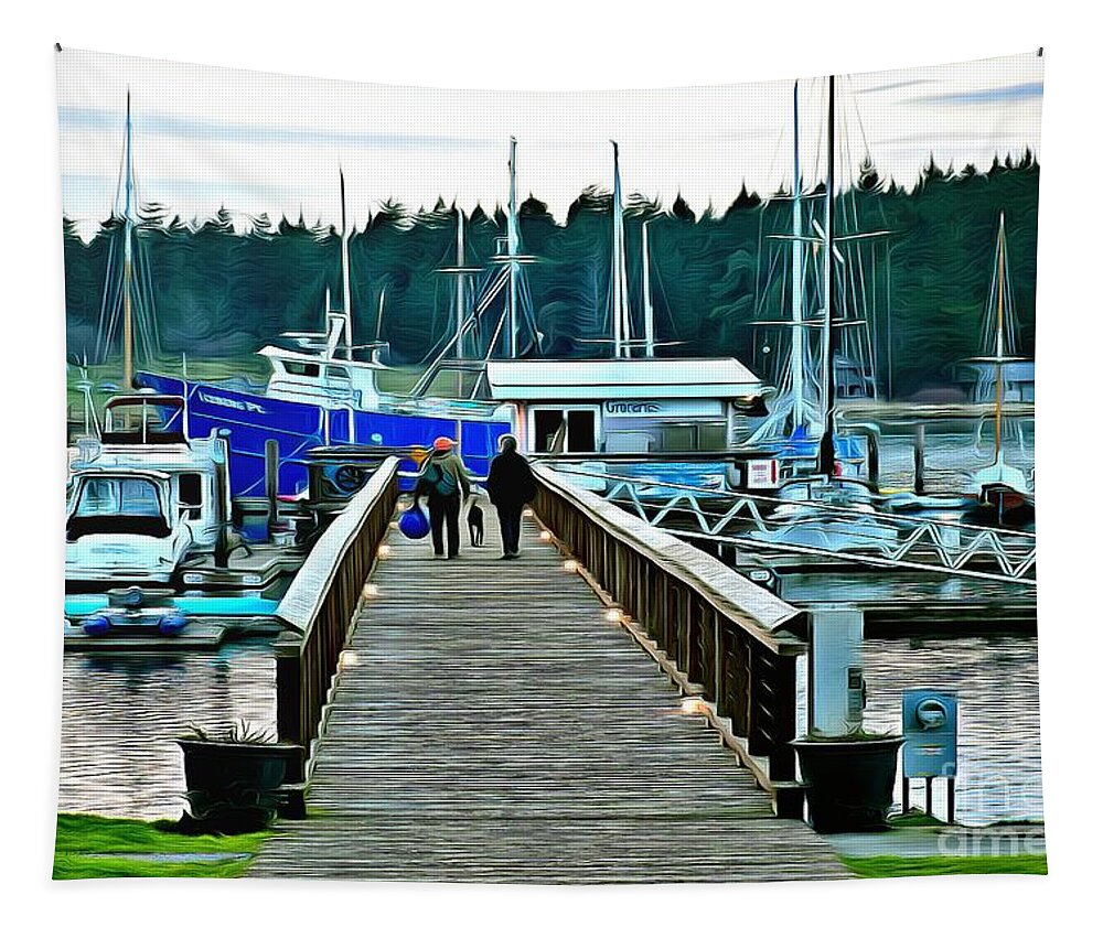 Boating Tapestry featuring the photograph Boating Life on Lopez Island by Sea Change Vibes