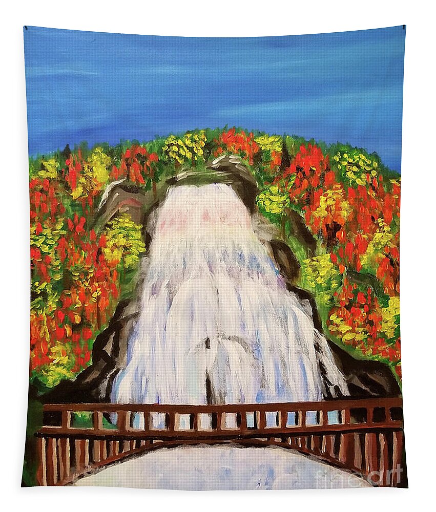 The Bridge Tapestry featuring the painting The Bridge by Curtis Sikes
