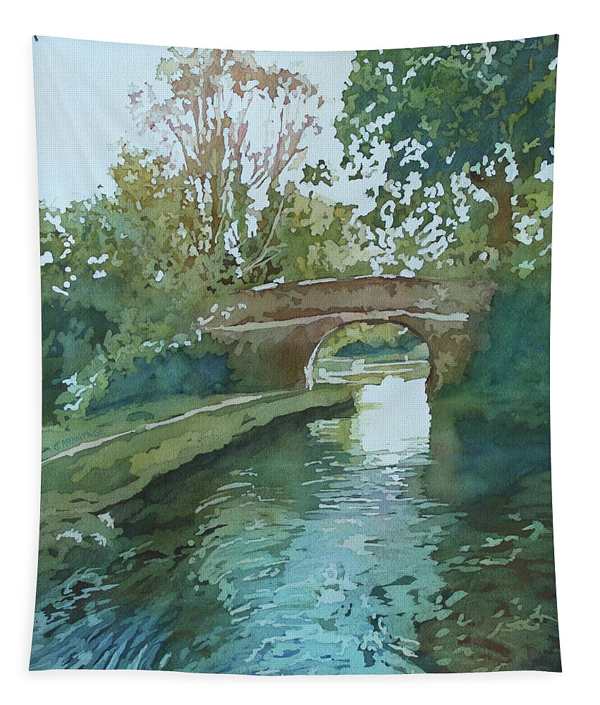 Llangollen Tapestry featuring the painting The Bridge in Our Wake by Jenny Armitage