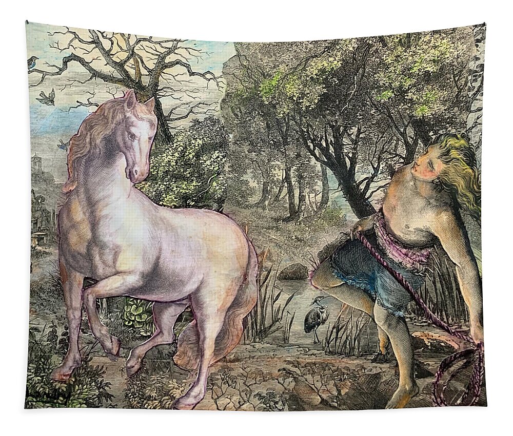 Papercut Tapestry featuring the mixed media The Chase by Barbara Landry