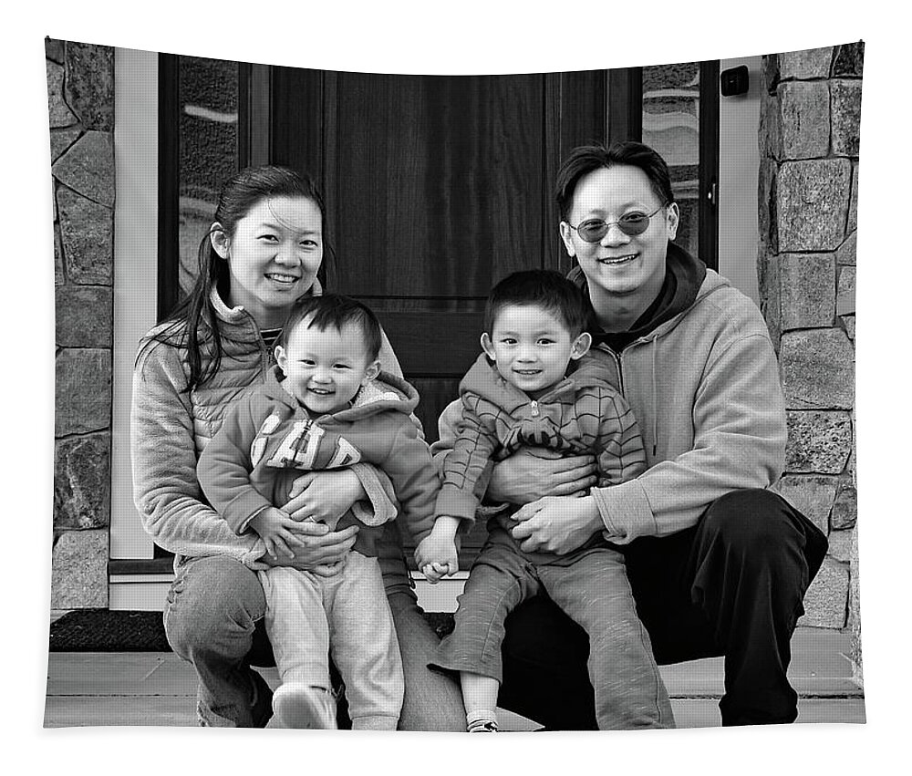 Family Tapestry featuring the photograph The Chen Family by Monika Salvan