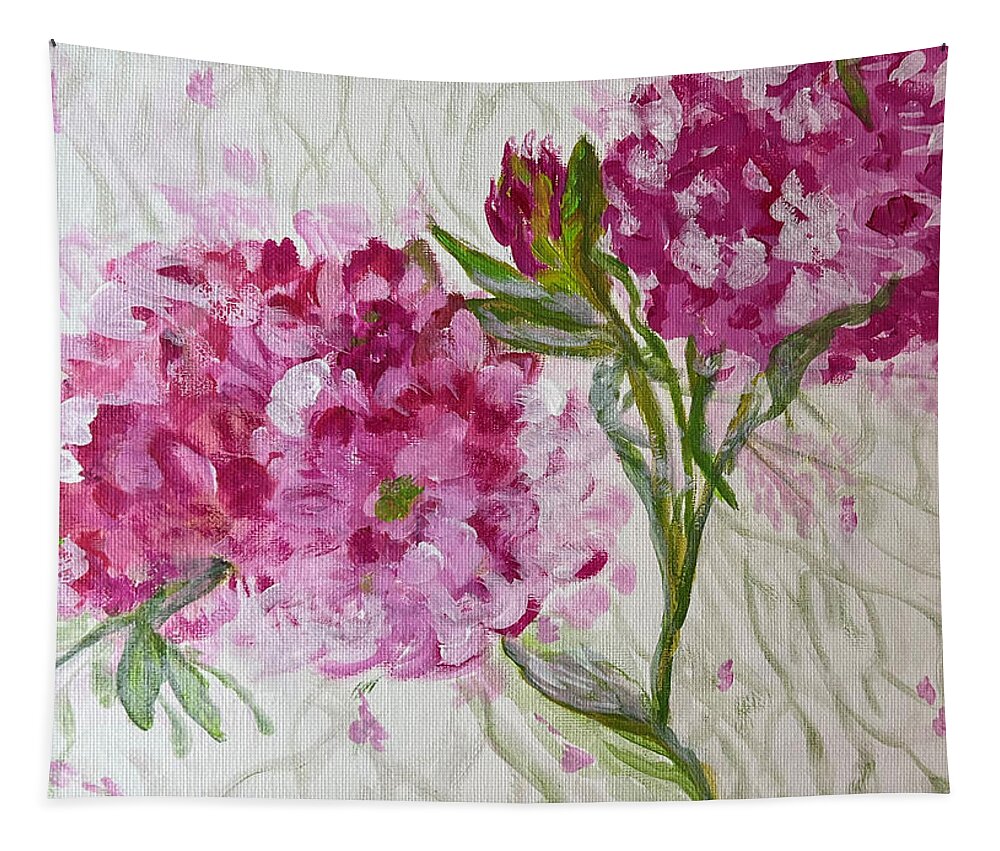 Spring Tapestry featuring the painting The Color of Springs by Juliette Becker