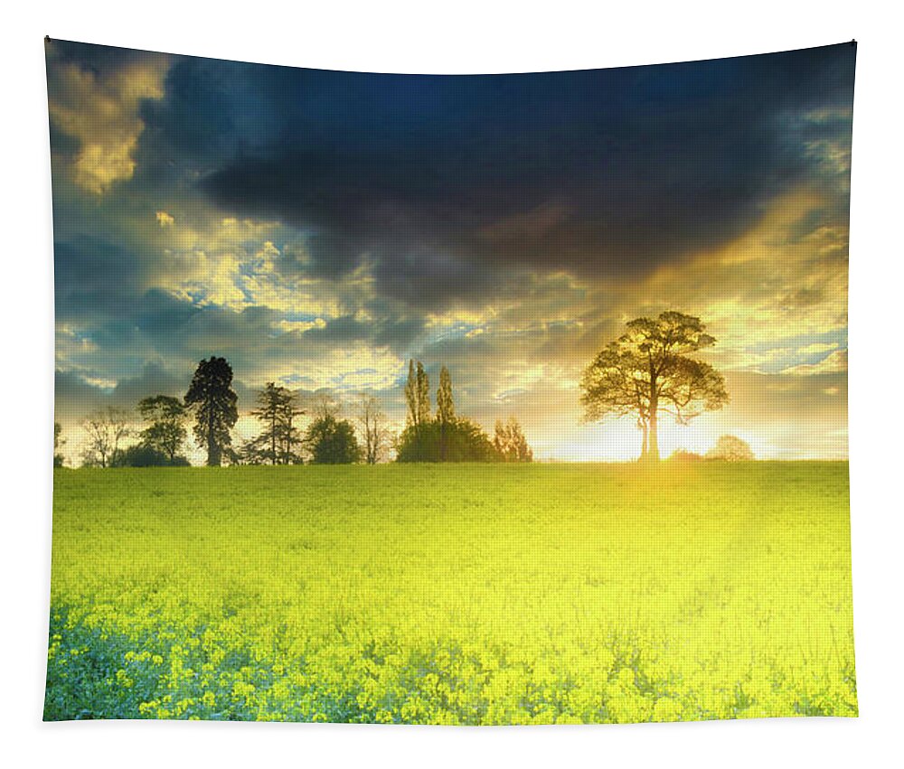 Landscape Tapestry featuring the photograph The day is waking up 1 by Remigiusz MARCZAK