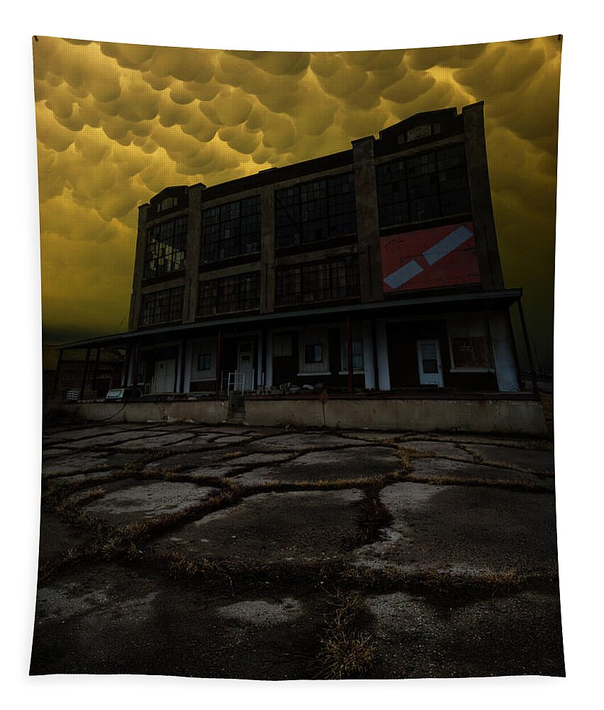 Mammatus Clouds Tapestry featuring the photograph The Day The World Went Away by Aaron J Groen