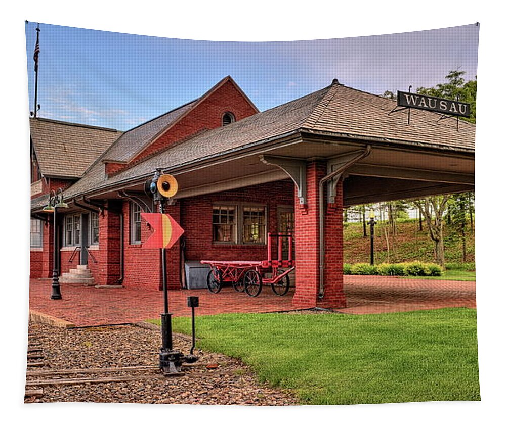 Railroad Tapestry featuring the photograph The Depot by Dale Kauzlaric