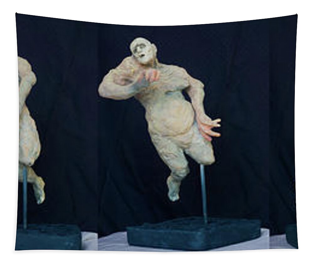 #sculpture Tapestry featuring the sculpture The Disabled Butoh Dancer by Veronica Huacuja