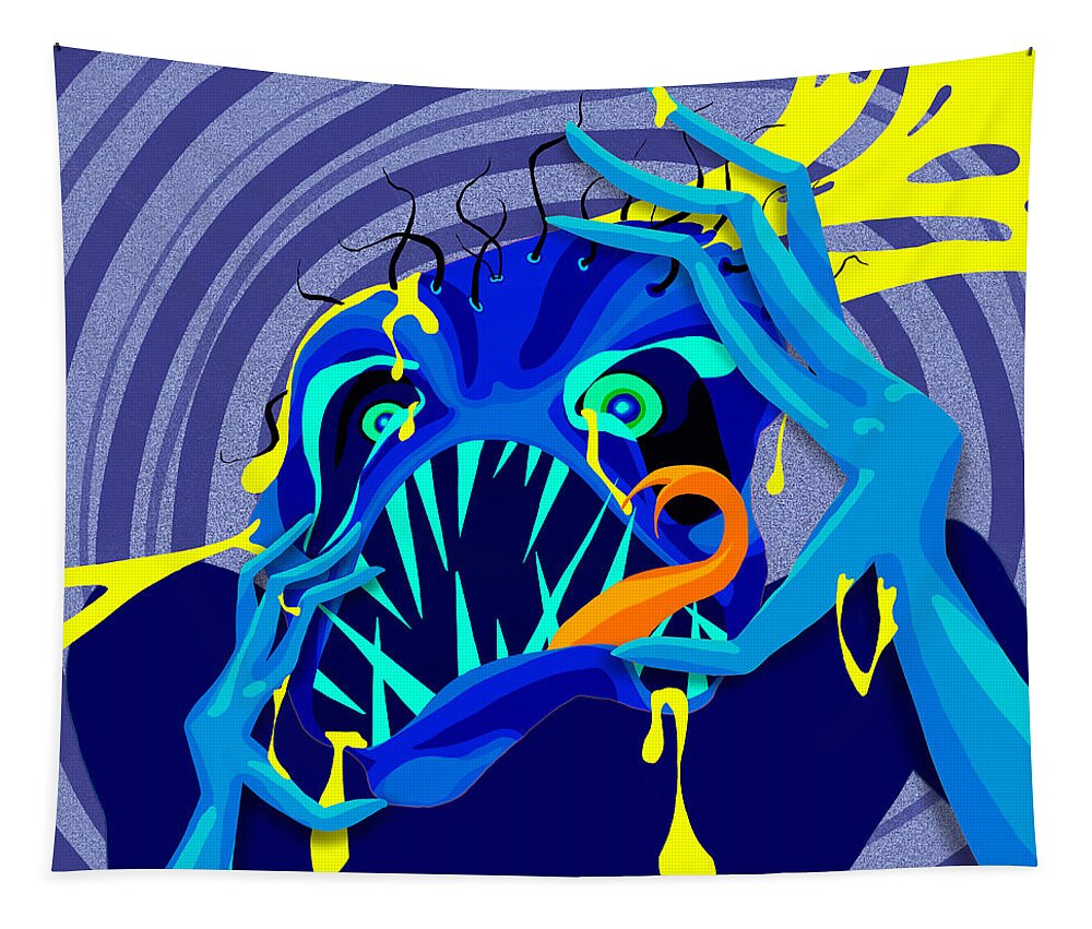 Monster Tapestry featuring the digital art The Dreamcatcher by Kriti Sinha
