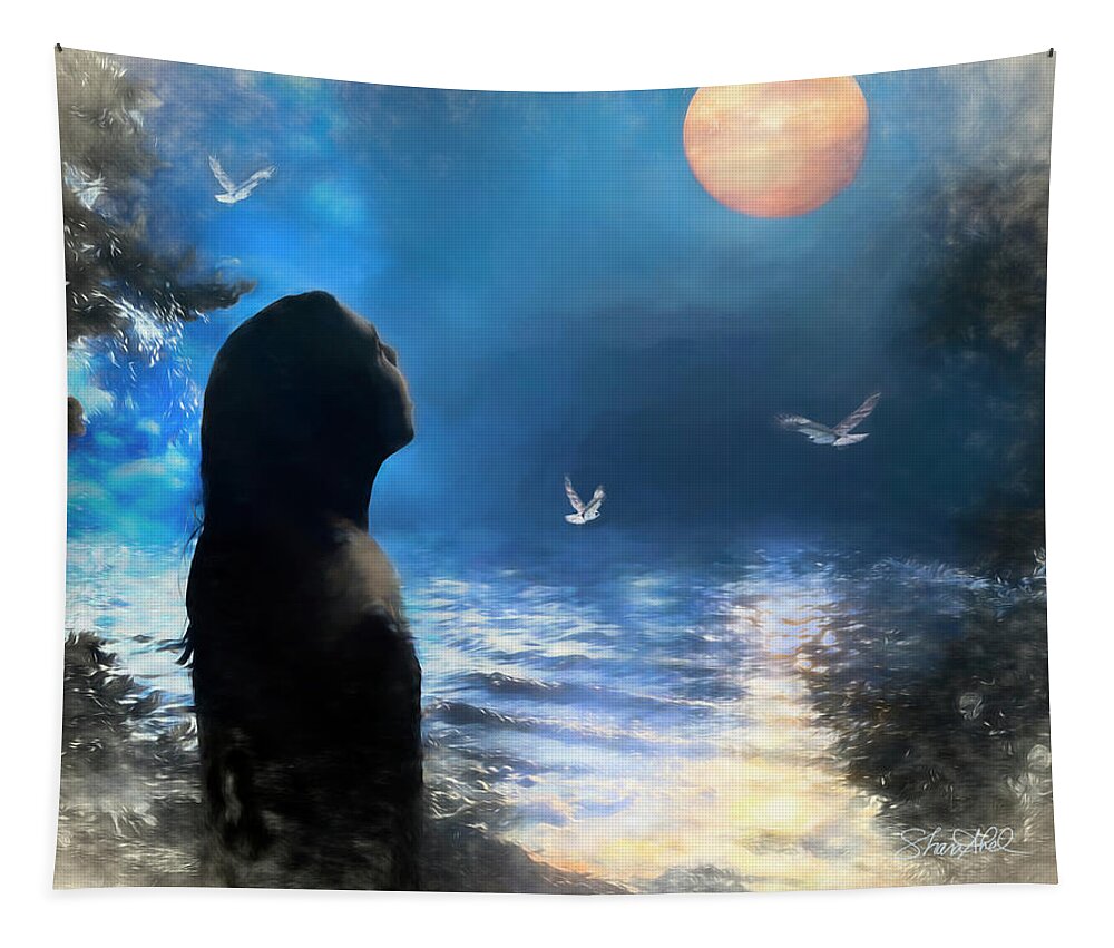 Moon Tapestry featuring the photograph The Dreamer by Shara Abel