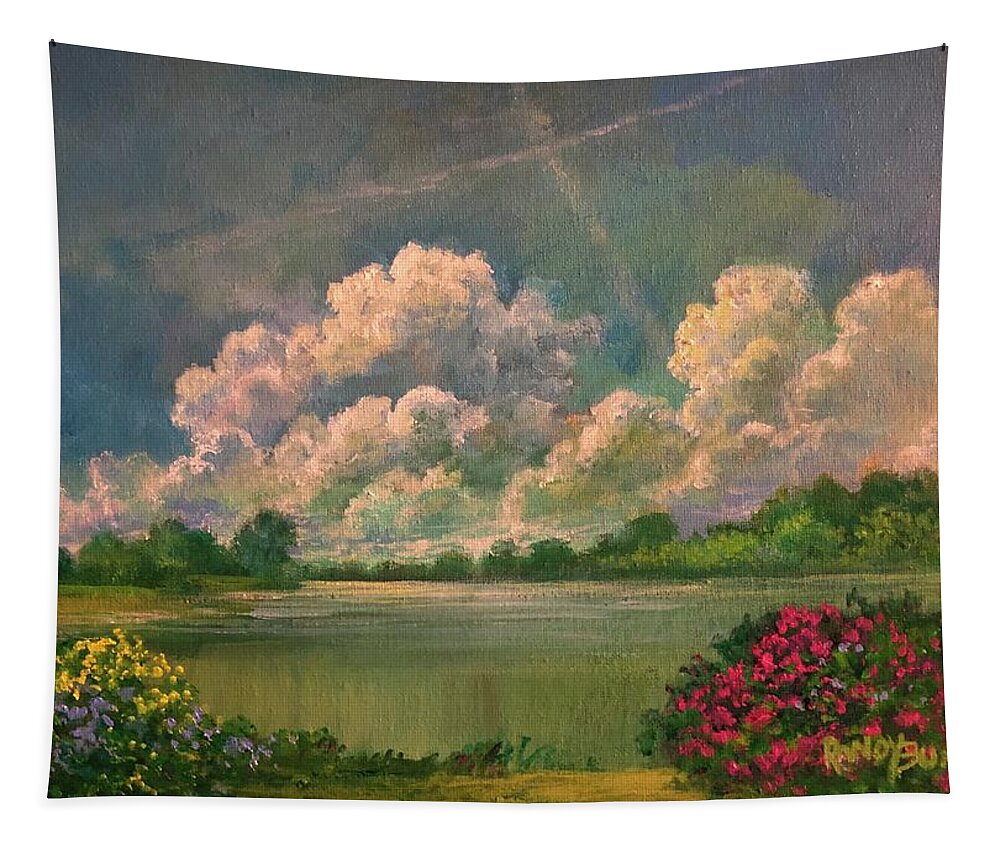 Sky Tapestry featuring the painting The Effulgent Splendor by Rand Burns