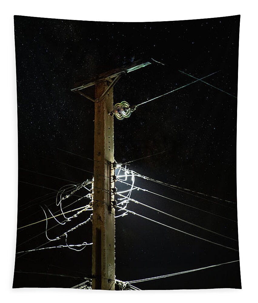 Twinkle Tapestry featuring the photograph The Electric Light by Micah Offman