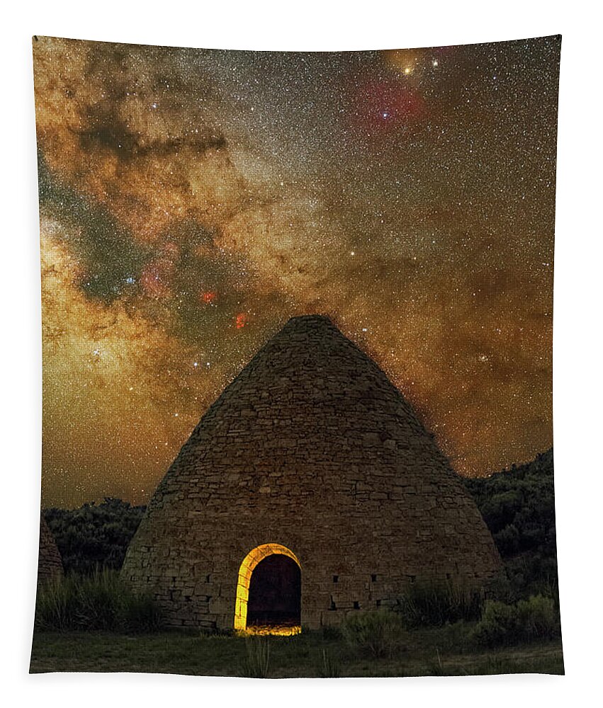 Nightscape Tapestry featuring the photograph The Fire of a Million Suns by Ralf Rohner