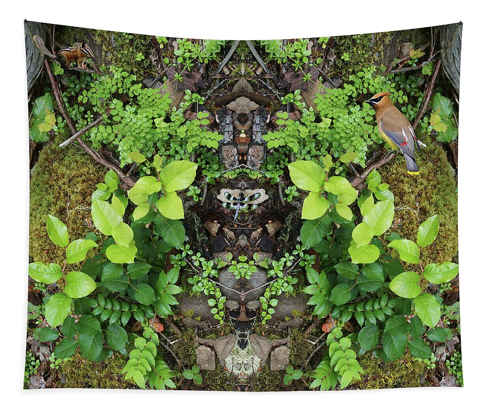 Nature Tapestry featuring the photograph The Forest Floorist #1 with Critters by Ben Upham III