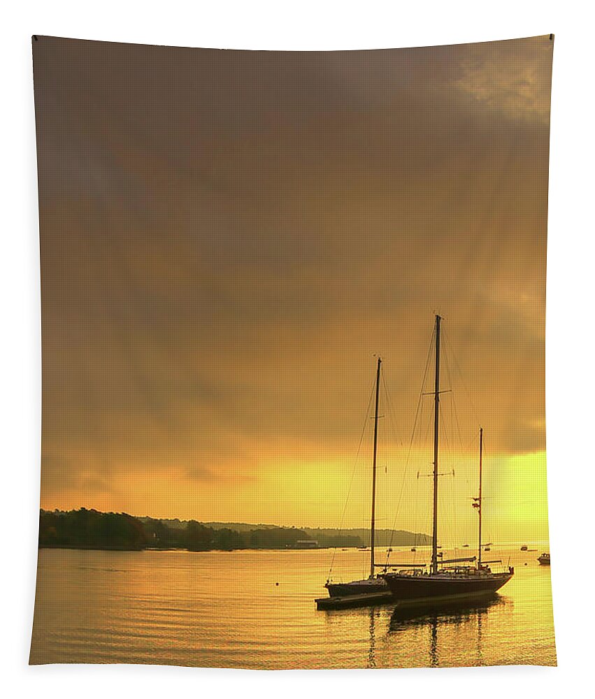 Fine Art Tapestry featuring the photograph The Golden Light of Morning by Robert Harris