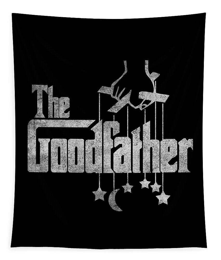 Funny Tapestry featuring the digital art The Goodfather Retro by Flippin Sweet Gear