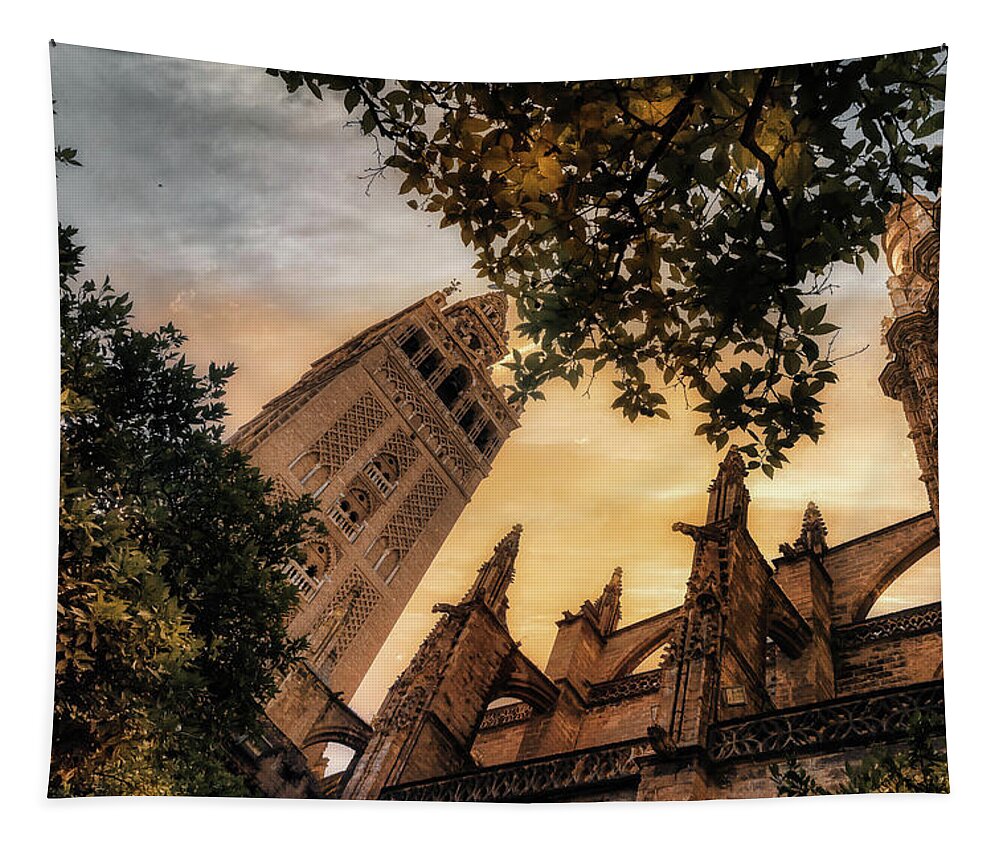 Cathedral Tapestry featuring the photograph The Gothic Cathedral by Micah Offman