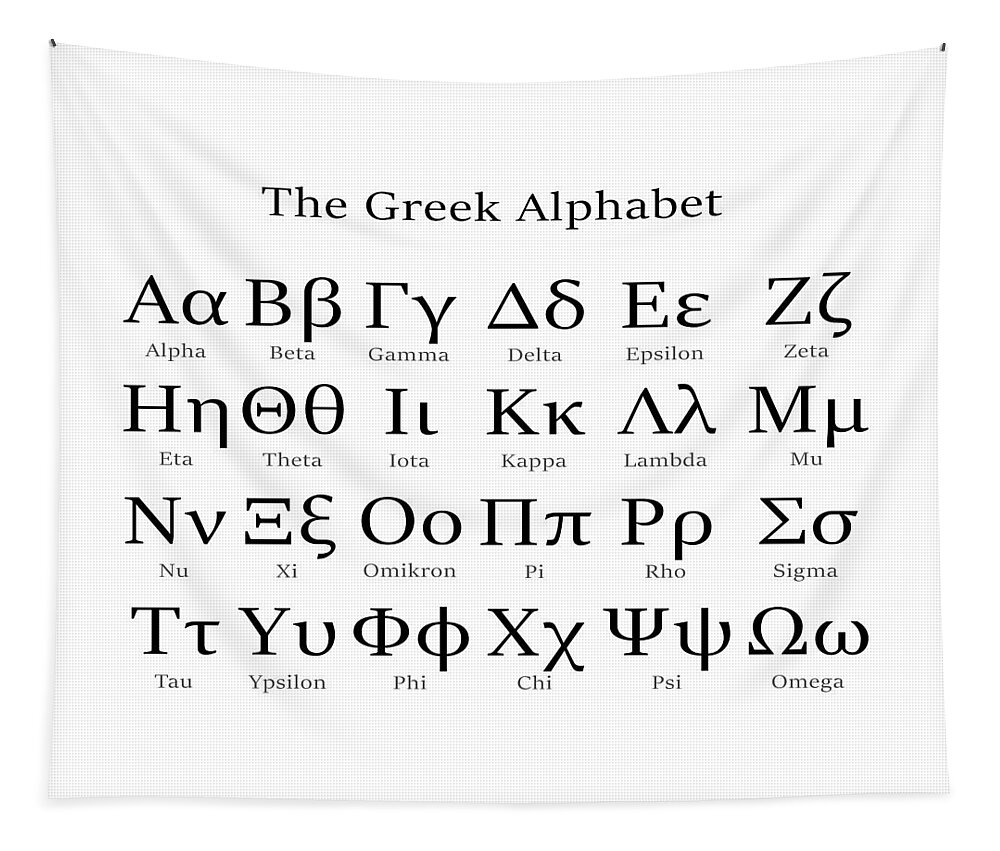 Greek Alphabet Tapestry featuring the photograph The Greek Alphabet I by Alexios Ntounas