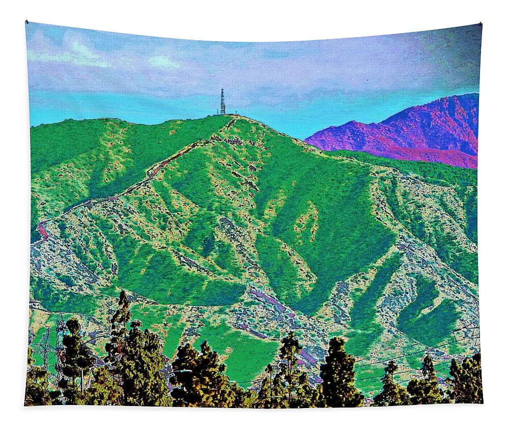 Mountains Tapestry featuring the photograph The Green Mountain by Andrew Lawrence