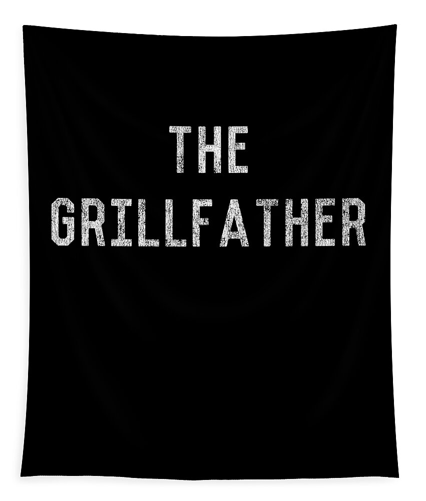 Funny Tapestry featuring the digital art The Grillfather Retro by Flippin Sweet Gear