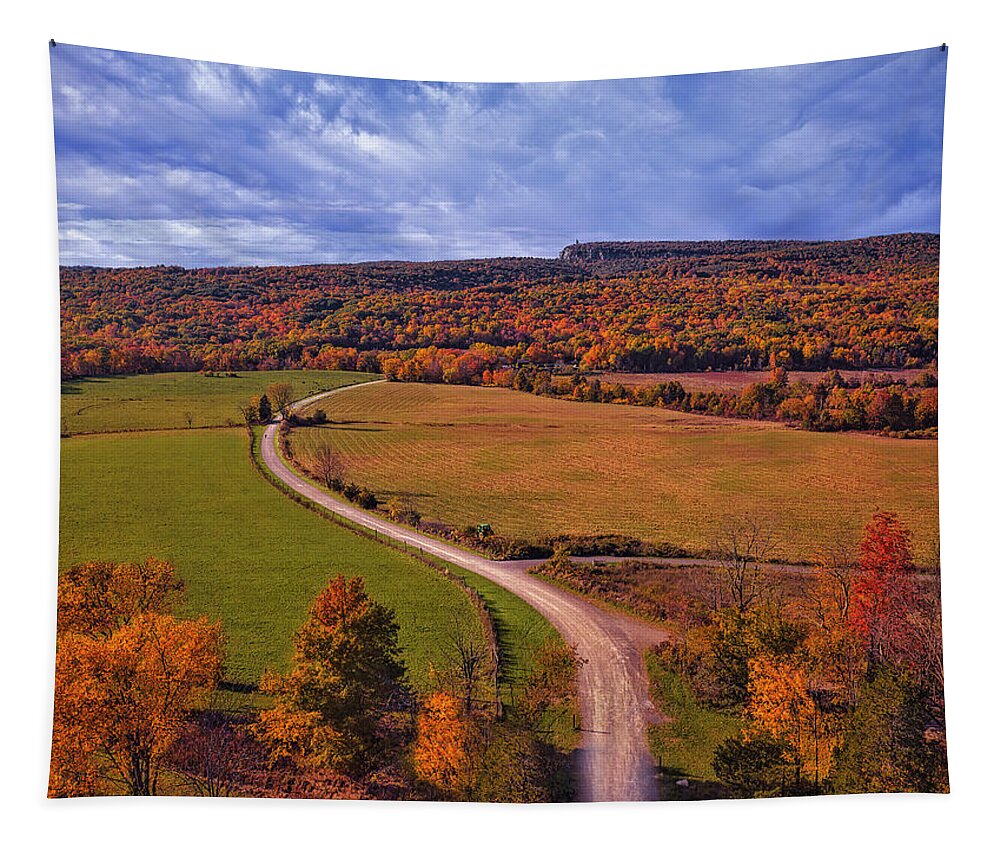 Hudson Valley Tapestry featuring the photograph The Gunks NY by Susan Candelario