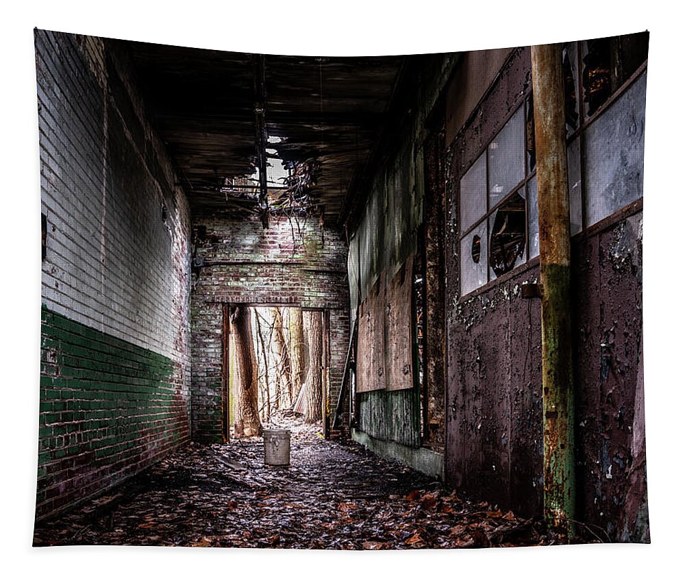 Abandoned Tapestry featuring the photograph The Hallway by Darrell DeRosia
