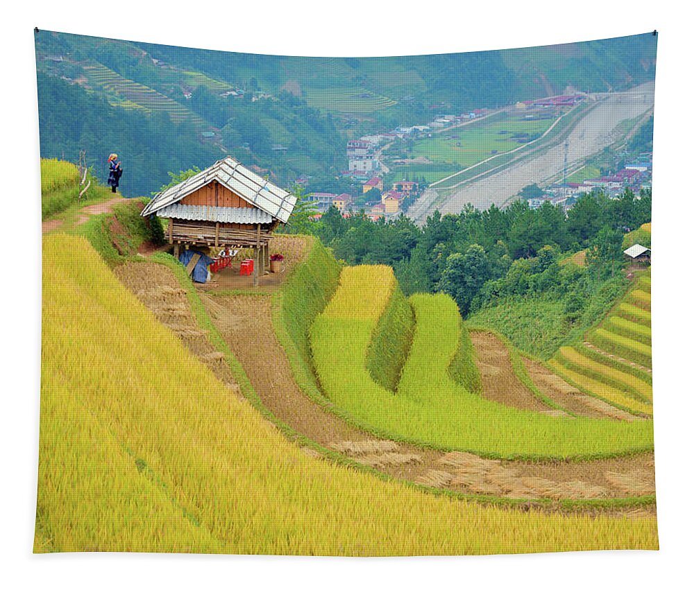 Fantastic Tapestry featuring the photograph The Harvesting Season by Khanh Bui Phu