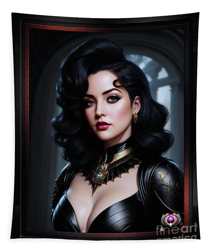 Ai Art Tapestry featuring the painting The Havenshaw, Lady Oosternic Captivating AI Concept Art Portrait by Xzendor7 by Xzendor7