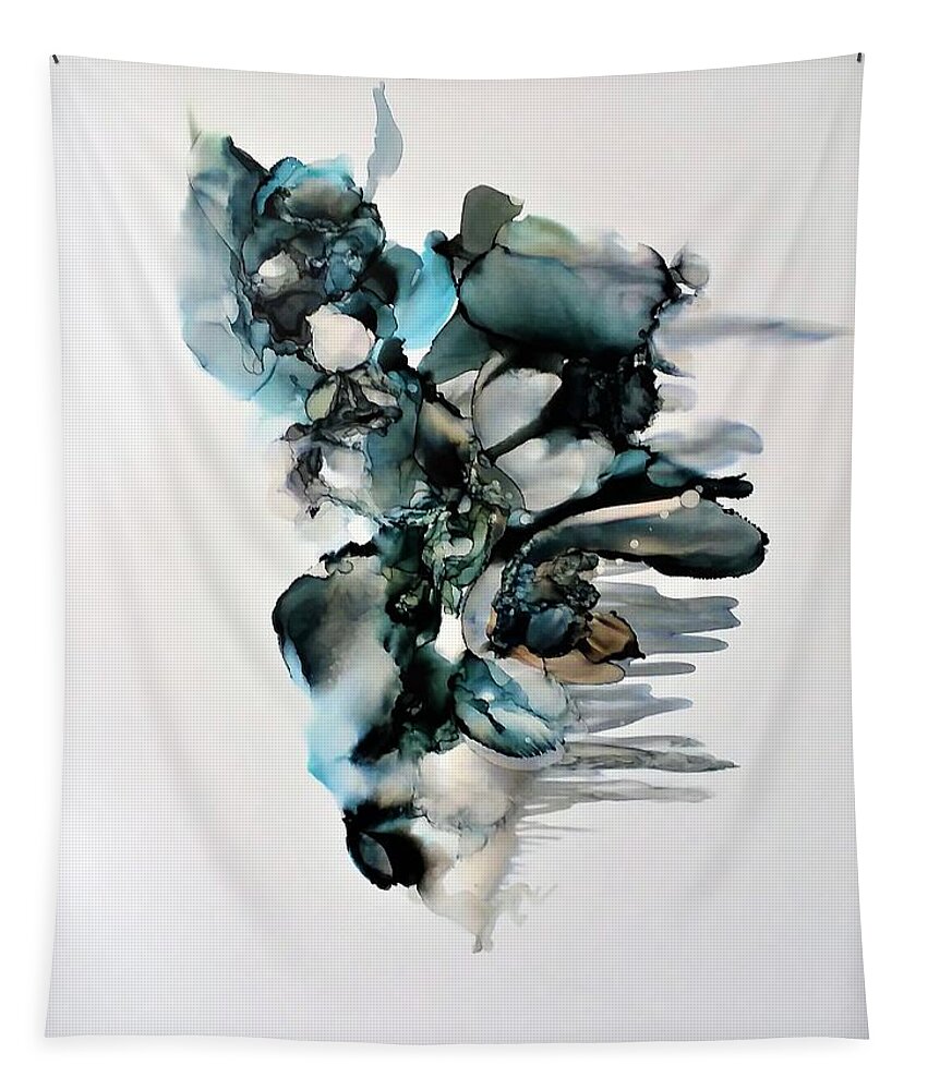 Soft Tapestry featuring the painting The Heart of the Matter by Angela Marinari