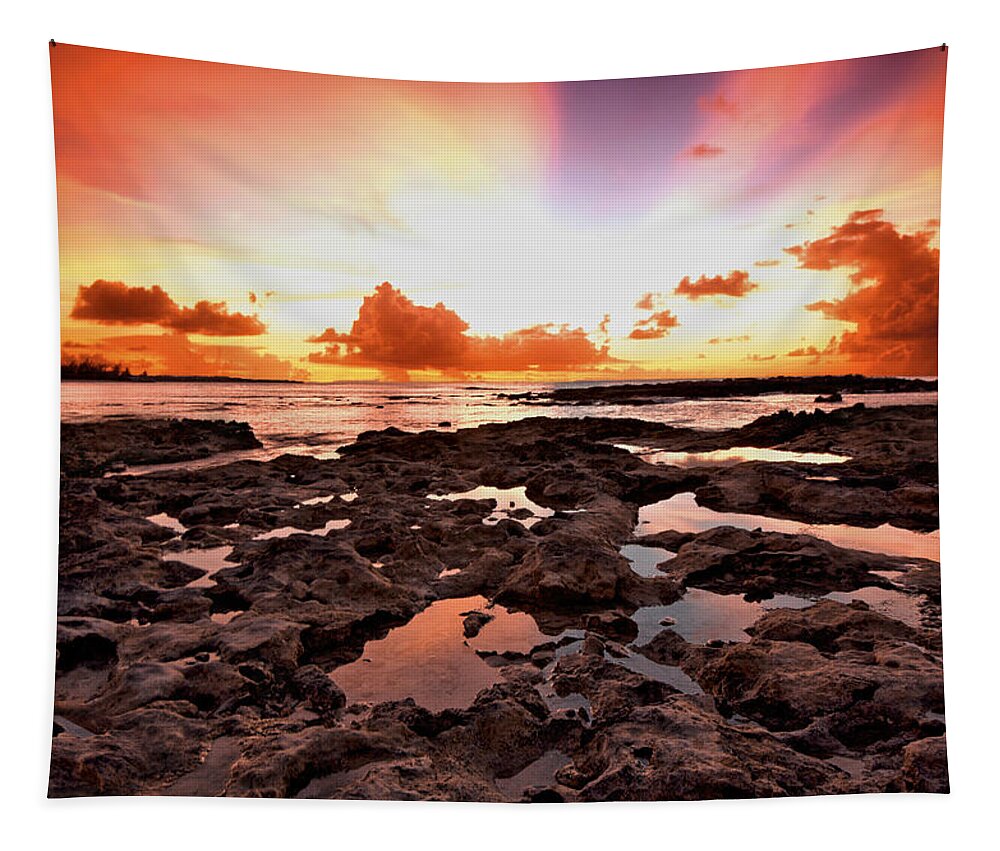 Sunset Tapestry featuring the photograph The Heavens Opened Up by Montez Kerr