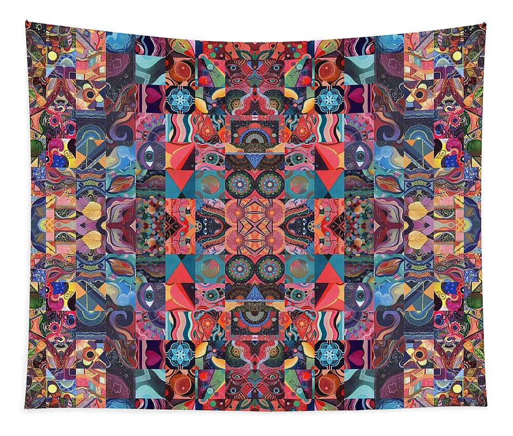 The Joy Of Design 64 Quadrupled 2 By Helena Tiainen Tapestry featuring the digital art The Joy of Design 64 Quadrupled 2 by Helena Tiainen
