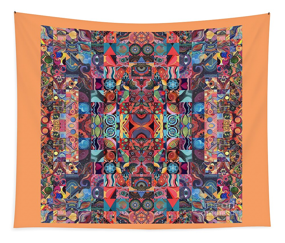 The Joy Of Design 64 Quadrupled 4 By Helena Tiainen Tapestry featuring the digital art The Joy of Design 64 Quadrupled 4 by Helena Tiainen