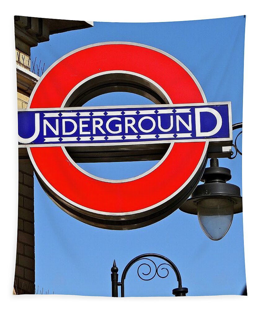 London Underground Transport Tapestry featuring the photograph The London Underground by Ira Shander