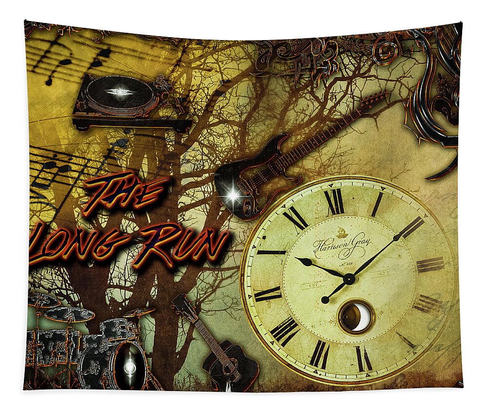 The Long Run Tapestry featuring the digital art The Long Run by Michael Damiani