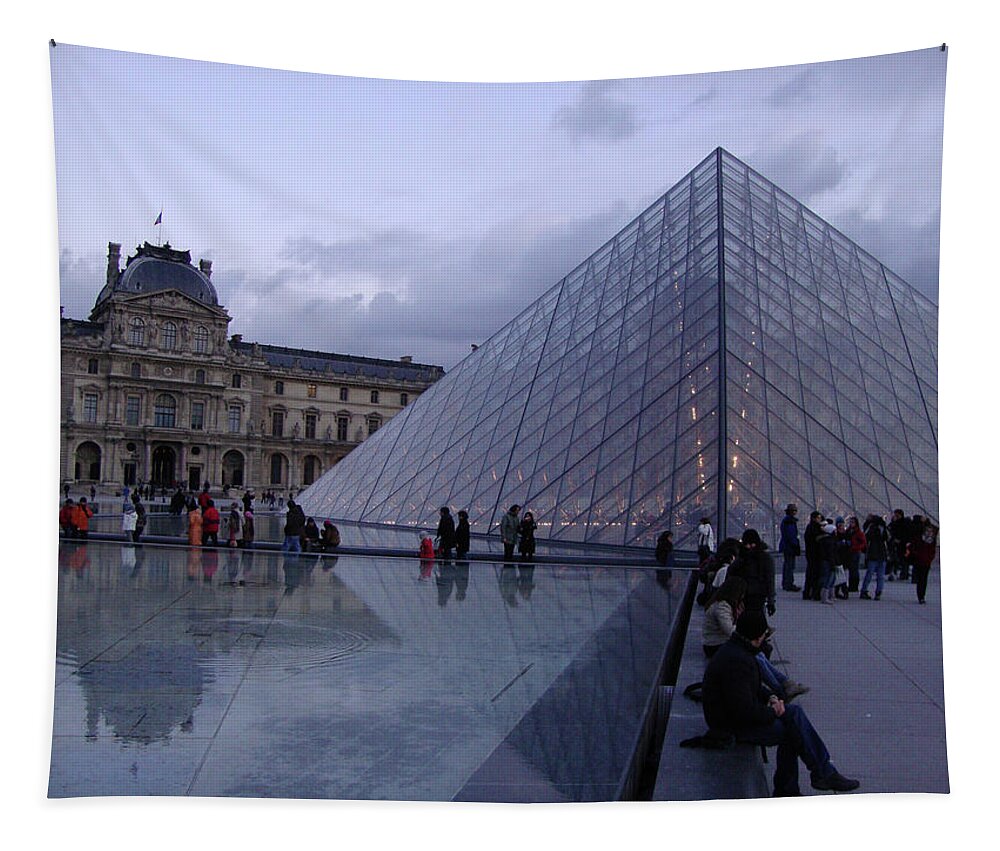 France Tapestry featuring the photograph The Louvre by Roxy Rich