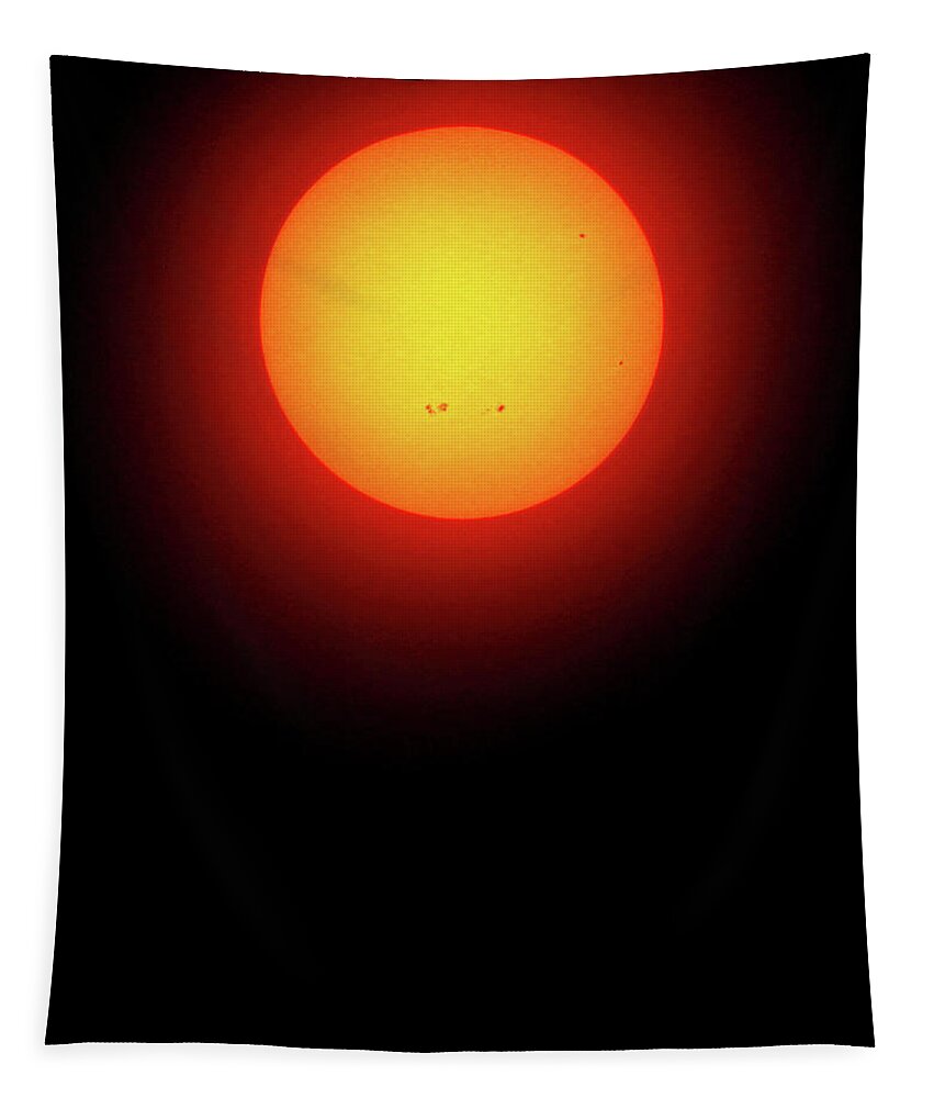 Sun Tapestry featuring the photograph The Midnight Sun  by William Jobes