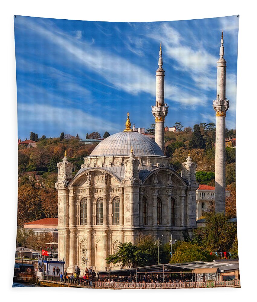 Mosque Tapestry featuring the photograph The most beautiful mosque in Istanbul, Turkey by Sam Antonio
