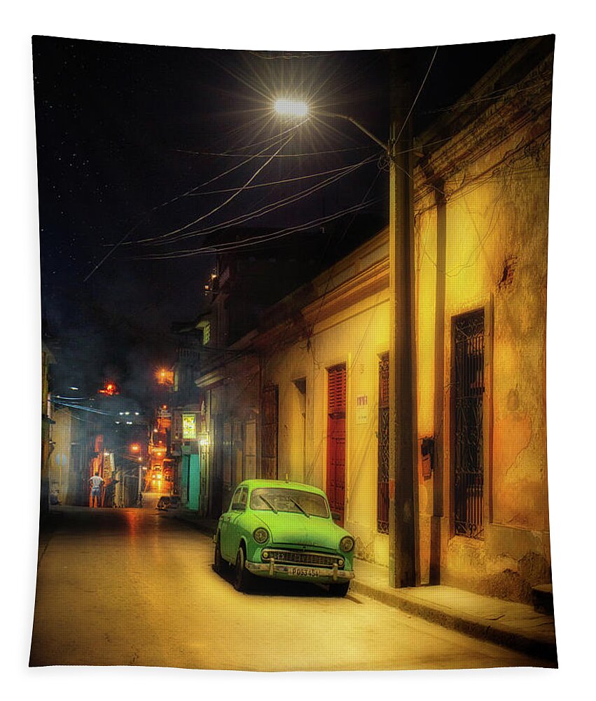 Cuba Tapestry featuring the photograph The Night That Time Forgot by Micah Offman