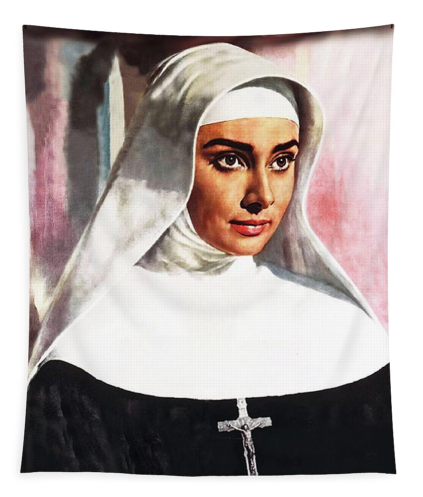 Nun's Tapestry featuring the painting ''The Nun's Story'', 1959, movie poster painting by Movie World Posters