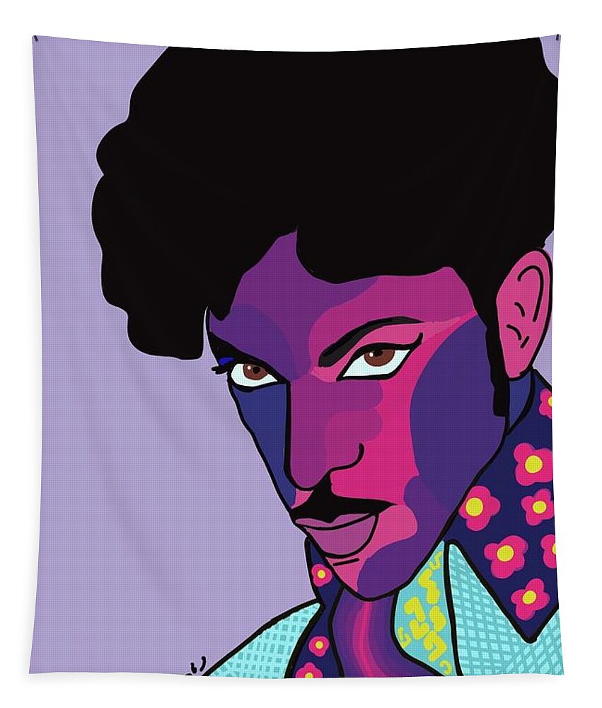  Purple Rain Tapestry featuring the digital art The one by D Powell-Smith