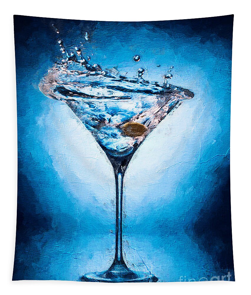 Feeling Dirty Tapestry featuring the painting The Painted Martini by Jon Neidert