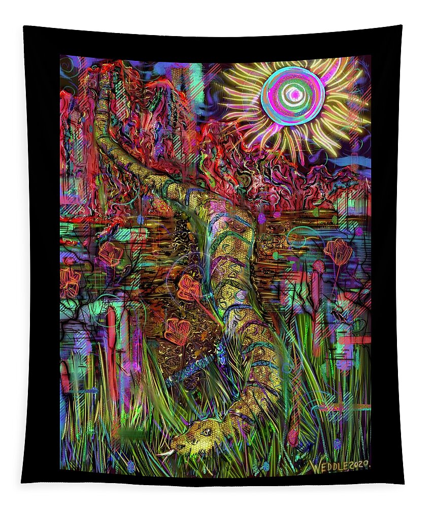 Path Tapestry featuring the digital art The Path by Angela Weddle