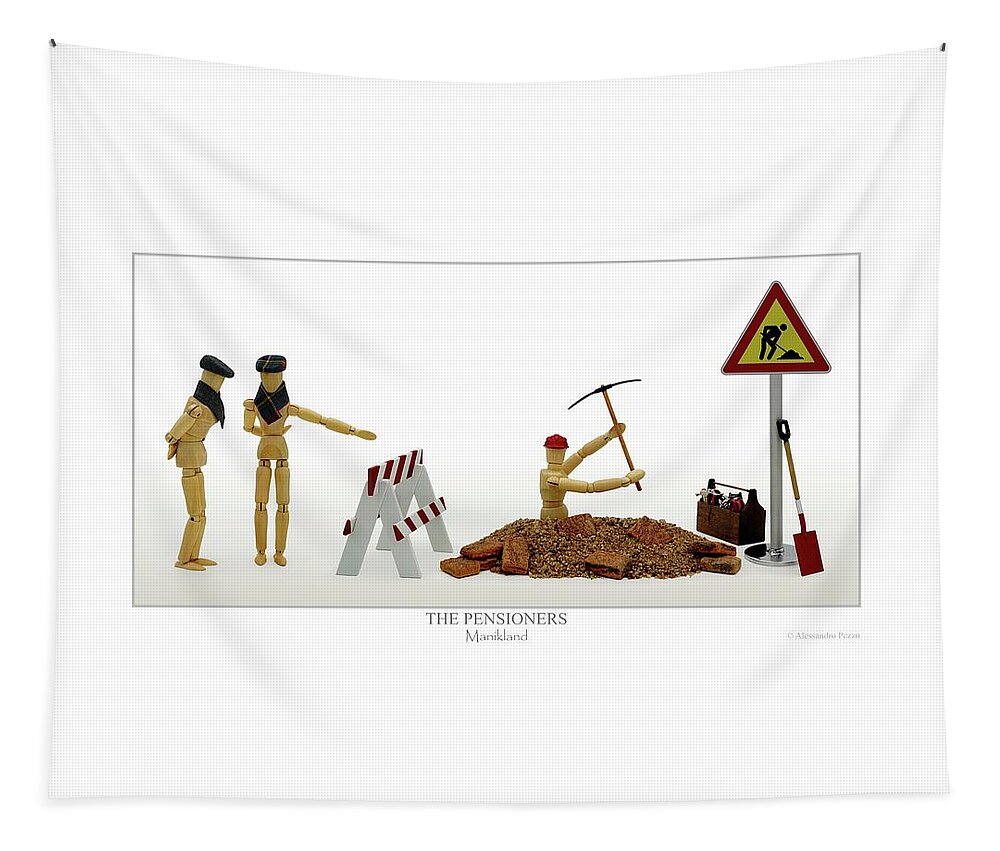 Alessandro Pezzo Tapestry featuring the photograph The Pensioners by Alessandro Pezzo