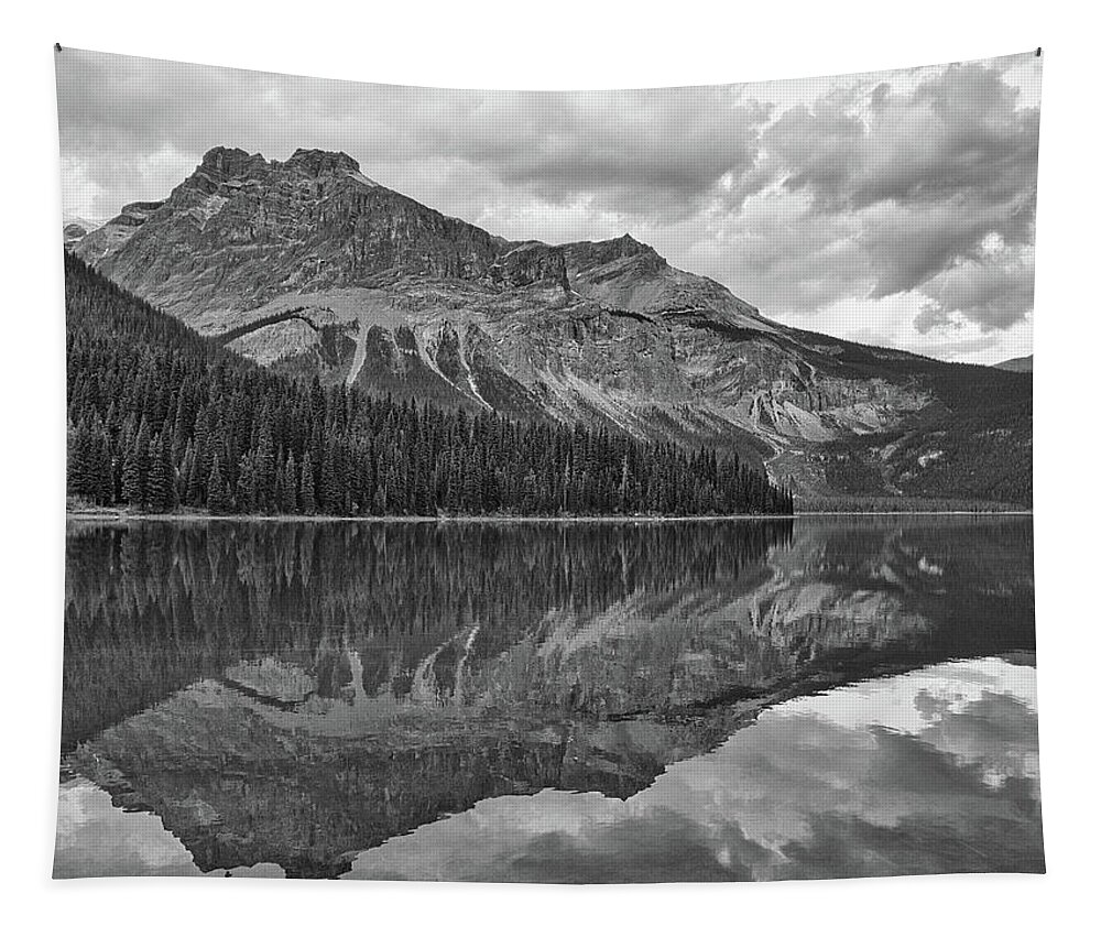 Landscape Tapestry featuring the photograph Michael Peak Black and White by Allan Van Gasbeck