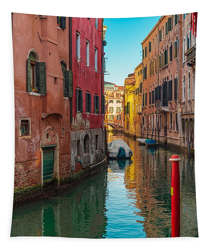Boat Tapestry featuring the photograph The red palina I by The P